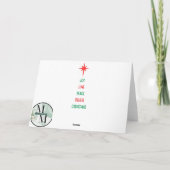 Kerst Kaart – Joy, Peace, and Love Patchwork (Achterkant)