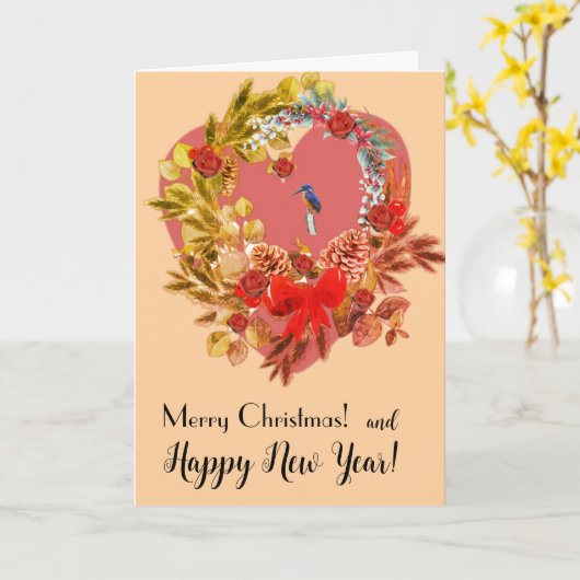 Kerst Kaart! Kaart (Gele Bloem)