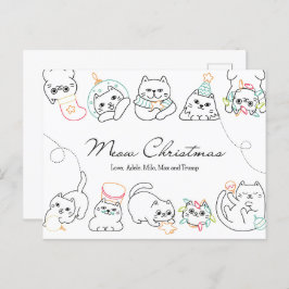 Kerst Kaart Kat Liefhebber Christmas Briefkaart