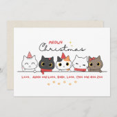 Kerst Kaart Kat Liefhebber Kerst Kaart (Voorkant / Achterkant)