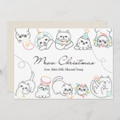Kerst Kaart Kat Liefhebber Kerst Kaart (Voorkant / Achterkant)