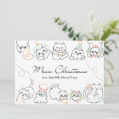 Kerst Kaart Kat Liefhebber Kerst Kaart (Staand voorkant)