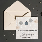 Kerst Kaart: Laten we Jezus in het middelpunt van Feestdagenkaart