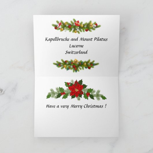Kerst Kaart - Luzern, Zwitserland (Binnen)