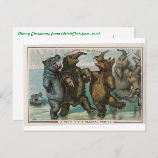 Kerst Kaart mammoeten (Voorkant / Achterkant)