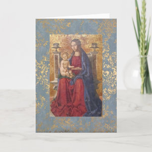 Kerst Kaart Maria en Kind Mooie Religieuze