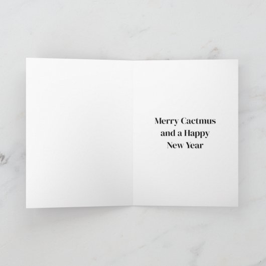 Kerst Kaart - Merry Cactmus (Binnen)