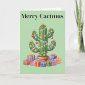 Kerst Kaart - Merry Cactmus (Voorkant)