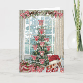 Kerst Kaart met Beagle Dog