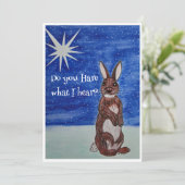 Kerst Kaart met Bunny (Staand voorkant)