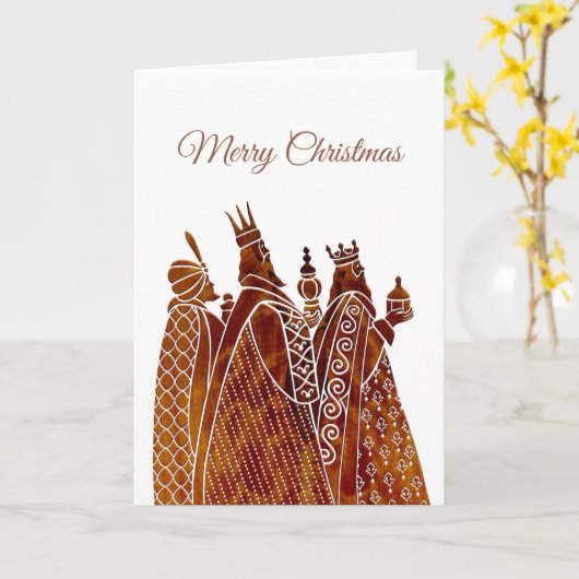 Kerst Kaart met drie Wijzen (Gele Bloem)
