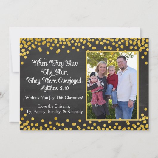 Kerst Kaart met één familiefoto (Voorkant)