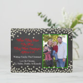 Kerst Kaart met één familiefoto (Staand voorkant)