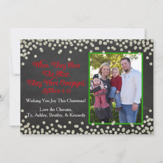 Kerst Kaart met één familiefoto