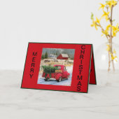 Kerst Kaart met een hartverwarmend Boerderij Scene (Gele Bloem)