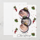 Kerst Kaart met Elegant Ornament Design Winter (Voorkant / Achterkant)