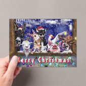 Kerst Kaart met Funny Boerderij Animal Party Acryl Uitnodigingen (Insitu (Draagbaar))