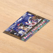 Kerst Kaart met Funny Boerderij Animal Party Acryl Uitnodigingen (Laagn)