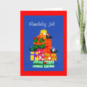 Kerst Kaart met geschenken - Deens Groet
