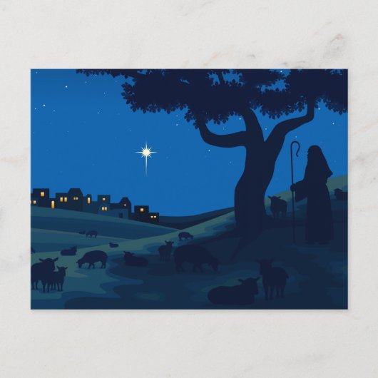 Kerst Kaart met Herder (Voorkant)
