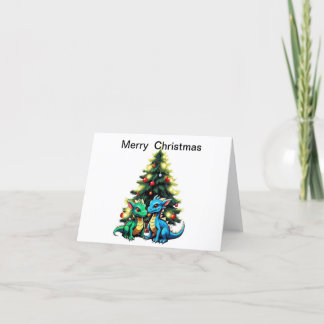 Kerst Kaart met leuke draken