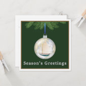 Kerst Kaart met nautisch thema (Voorkant / Achterkant in situ)