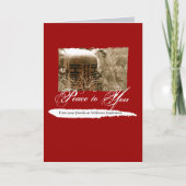 Kerst Kaart met oude tractor (Voorkant)