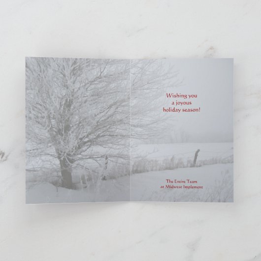 Kerst Kaart met oude tractor (Binnen)