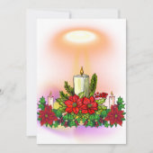 Kerst Kaart met Poinsettia (Voorkant)