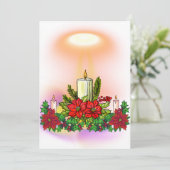 Kerst Kaart met Poinsettia (Staand voorkant)