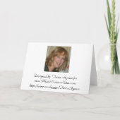 Kerst Kaart met Poinsettias en vrolijk kerstfeest (Achterkant)