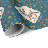 Kerst Kaart met rendier illustratie ontwerp Cadeaupapier (Rol Hoek)