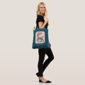 Kerst Kaart met rendier illustratie ontwerp Tote Bag (Op model)