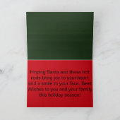 Kerst Kaart met Santas en Hot Rods (Binnen)