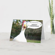 Kerst Kaart met Singing Duck