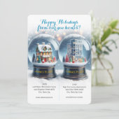 Kerst Kaart met Sneeuwbollen en Adreswijziging (Staand voorkant)