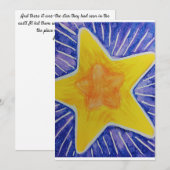 Kerst Kaart met Star (Voorkant / Achterkant)