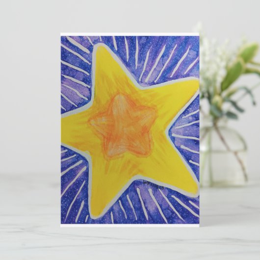 Kerst Kaart met Star (Staand voorkant)