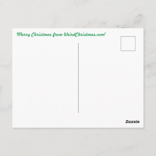 Kerst Kaart met Uien Mensen (Achterkant)