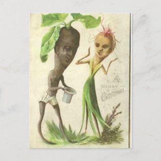 Kerst Kaart met Uien Mensen