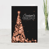 Kerst Kaart | Modern Xmas Tree Roos Gold (Voorkant)