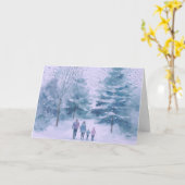 Kerst Kaart - Op weg naar huis (Gele Bloem)