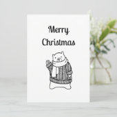 Kerst Kaart Polar Beer (Staand voorkant)