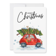 Kerst Kaart-pups met boom