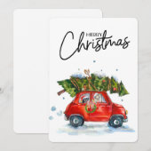 Kerst Kaart-pups met boom (Voorkant / Achterkant)