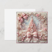 Kerst Kaart roze thema (Voorkant / Achterkant)