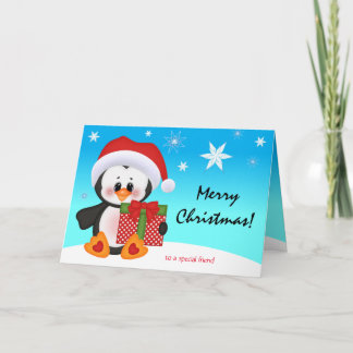 Kerst Kaart Schattige Grappig Pinguïn Gift