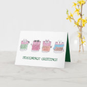 Kerst Kaart Seizoenen Groeten (Gele Bloem)