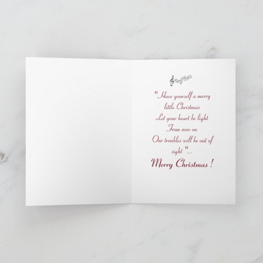 Kerst Kaart silhouetten dansen (Binnen)