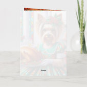  Kerst Kaart Silky Terrier (Achterkant)